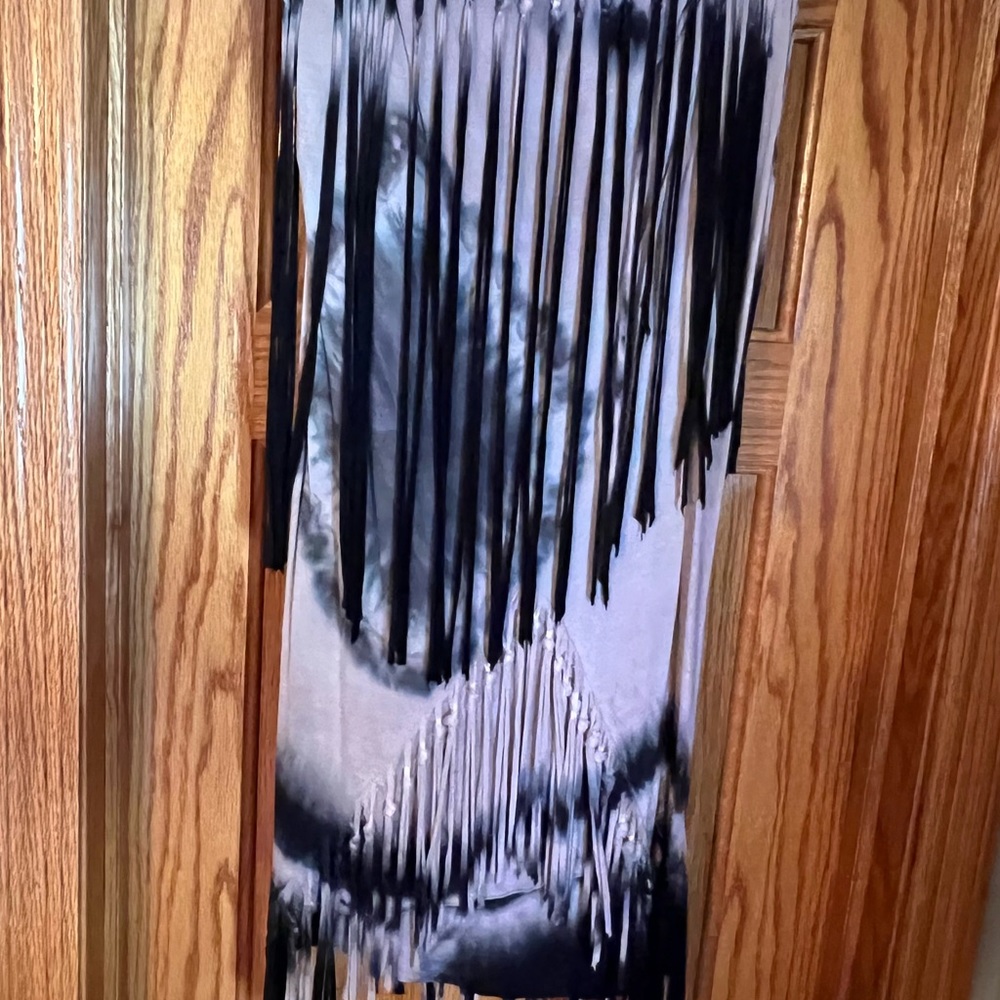 Young Fabulous & Broke tie dye tassel strapless dress